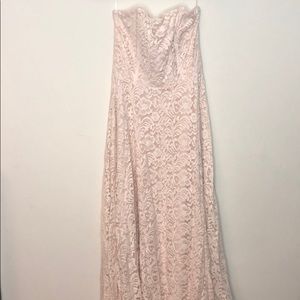 Lulus Romantic Light Pink Lace Dress 💕